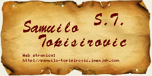 Samuilo Topisirović vizit kartica